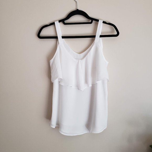 NY&C White Flowy Blouse Cami - Picture 2 of 5